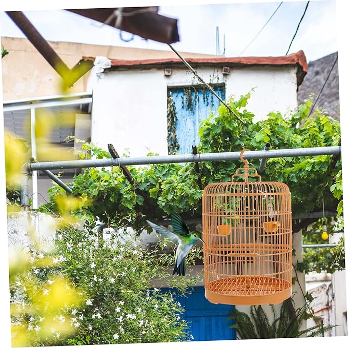 HANABASS Hanging Bird Cage for Small Pets Construction Spacious Design for Parakeets and Cockatiels Safe and Stylish Decorative Birdcage for Home Use