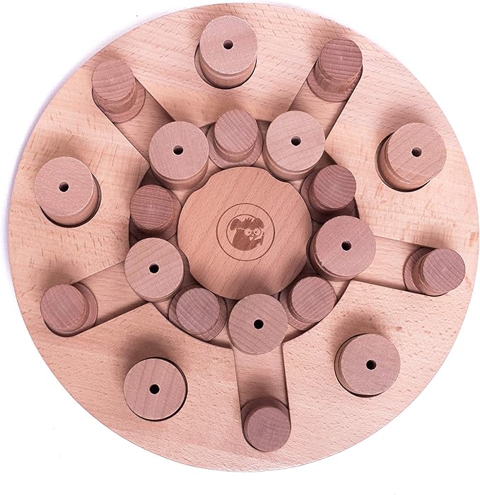 MY INTELLIGENT PETS Mandala and Star - Interactive Wooden Puzzle Toy for Dogs, Brain Game for Mental Stimulation and Enrichment, Fun and Challenging Toy for Smart Pets