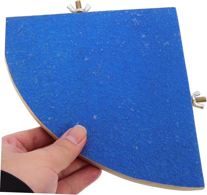 Abaodam Fan Shape Wooden for Small Pets Frosted Surface Pet Cage Platform for Hamsters Gerbils Parrots and More