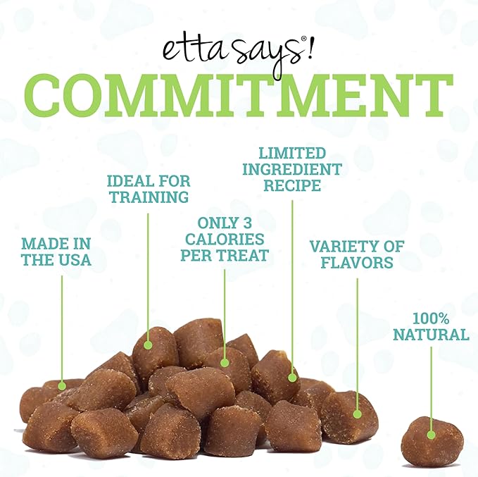 etta says! Sit Training Treats - All Natural Cheese Soft Treats for Dogs - Made in The USA - 2 Pack