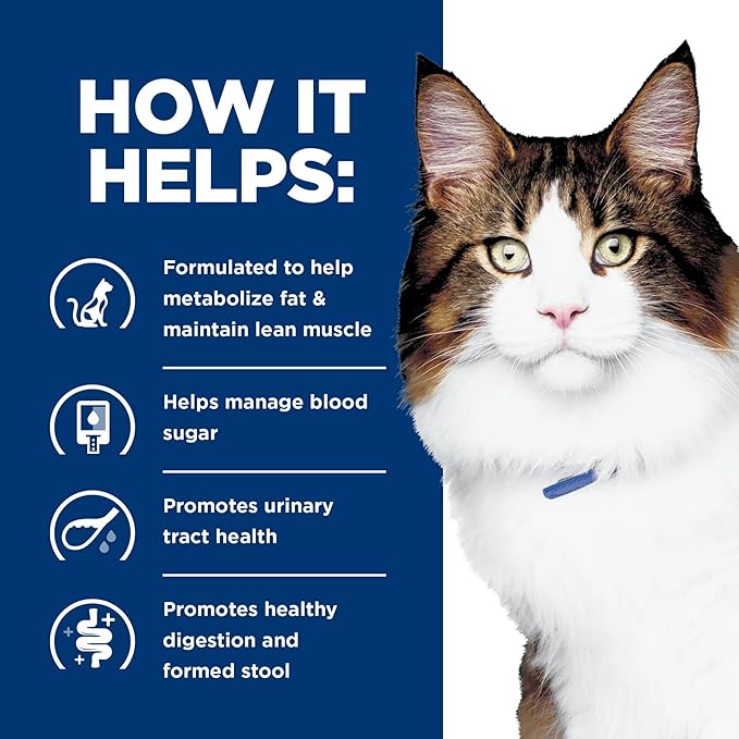 Hill's Prescription Diet w/d Multi-Benefit Digestive/Weight/Glucose/Urinary Management Wet Cat Food, Chicken, 5.5 oz. Cans, 24-Pack