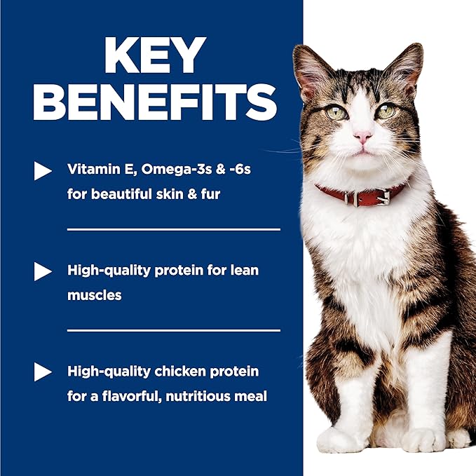 Hill's Science Diet Adult 1-6 Hairball Control Wet Cat Food, Chicken, 2.9 oz. Cans, 24-Pack