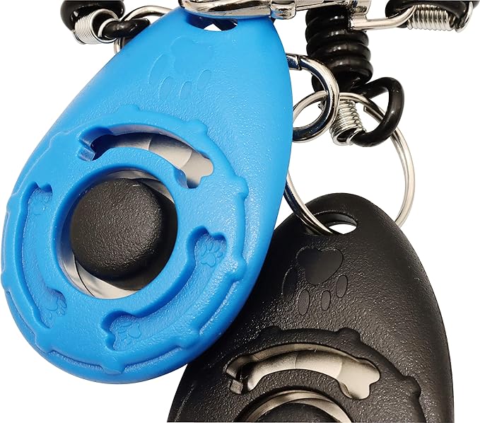 Chadou Pet Training Clicker for Dog, Clickers with Wrist Strap for Cat Bird Puppy, 2 Pack