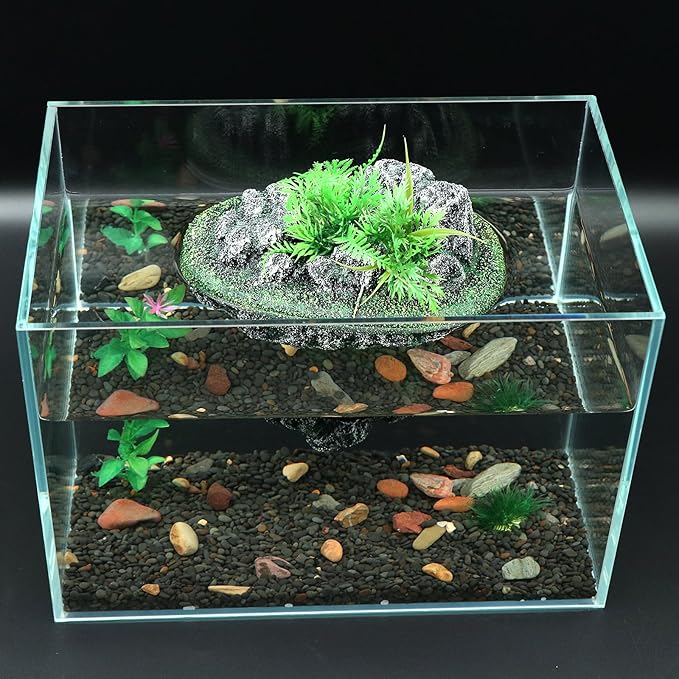 AQUA KT Turtle Floating Rock Tortoise Dock Basking Island Platform for Aquarium Pond Terrarium Habitat Decoration