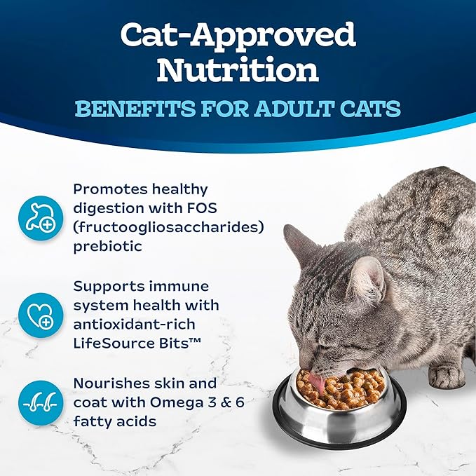 Blue Buffalo Tastefuls Irresistible Gravy Experience Adult Indoor Cat Dry Food, Salmon & Brown Rice Recipe, 7-lb. Bag