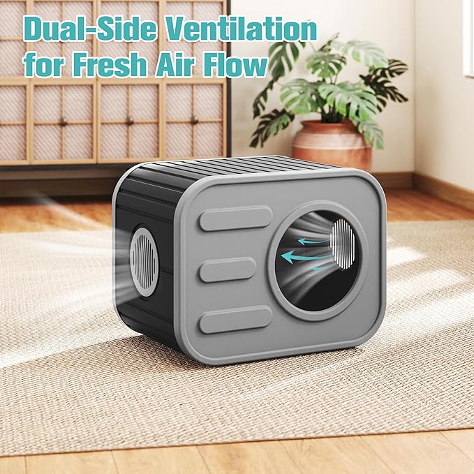 Outdoor Cat House Weatherproof with Camera-Shaped Design, Sturdy Resin Outside Cat Shelter for Patio, Insulated Cat House for Outdoor Cats