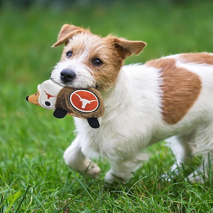 NCAA Texas Longhorns Plush Hedgehog Toy for Dogs & Cats, Cool Soft Pet Toy for Fun and Interactive Play, Dog Chew Toy with Squeaker, Licensed Hot Pet Toy
