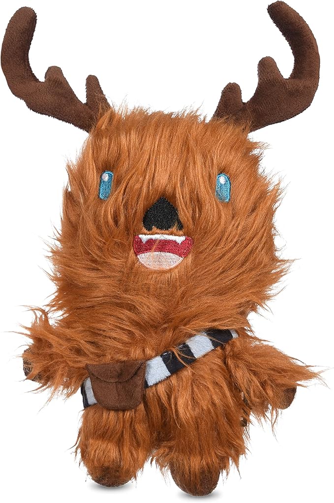 STAR WARS for Pets Dog Toy Chewbacca Reindeer Squeaky Dog Chew Toy | Soft Plush Dog Toy, Squeaky Dog Toy | Holiday Dog Toy Plush Toys, Chewbacca Dog Toy | Small Dog Toy 6 Inch (FF24146)
