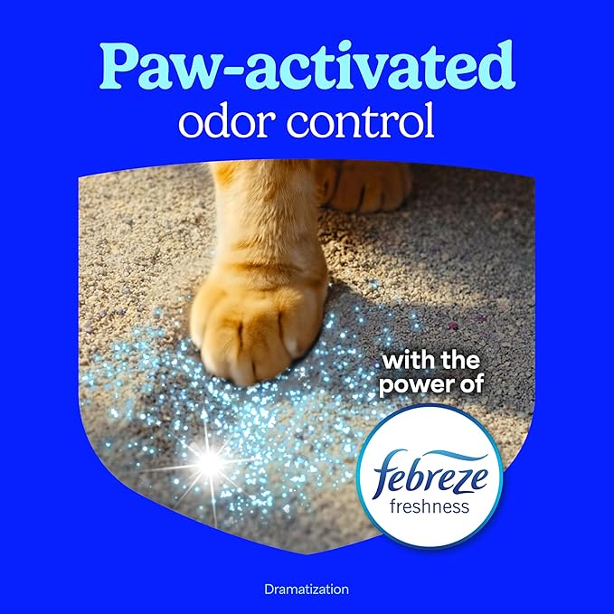 Fresh Step Advanced Odor Shield Multi Cat Clumping Litter with Febreze Freshness, Low Dust, Odor Control with Ammonia Block Tech, Compatible in Automatic Litter Boxes, 37 lb. (2 x 18.5 lb.)