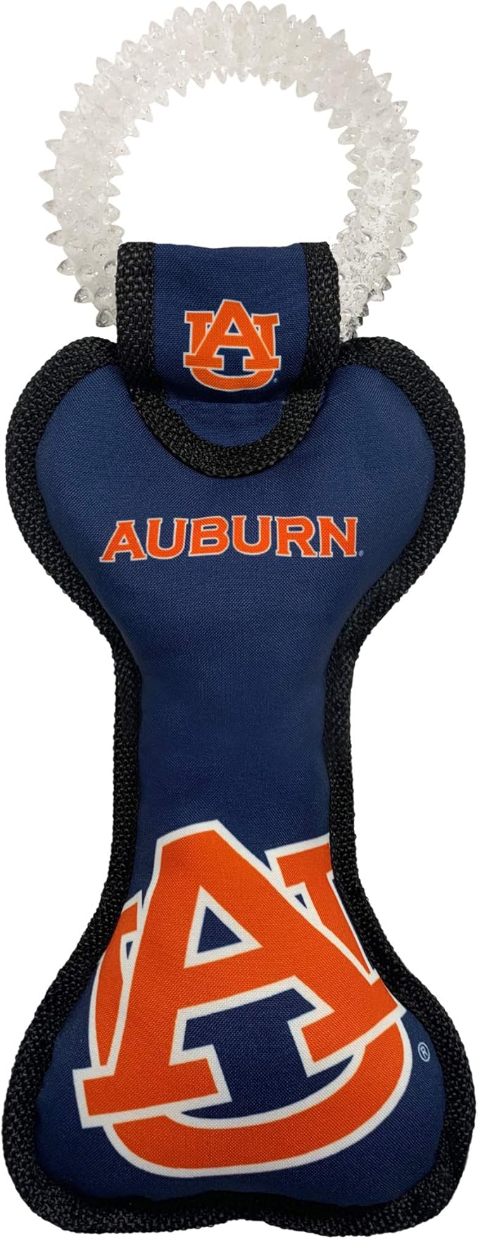 Pets First NCAA Auburn Tigers Dental Dog TUG Toy with Squeaker. Tough PET Toy for Healthy Fun, Teething & Cleaning Pets Teeth & Gum