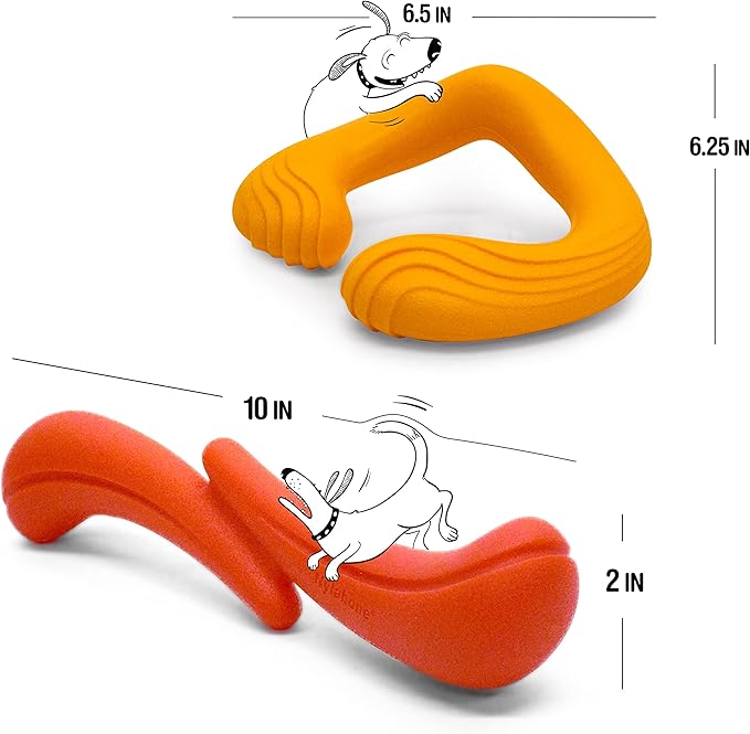 Nylabone C-Shuu and Stik-Go Interactive Dog Toys Bundle for Dogs – Lightweight Intriguing Dog Fetch Toys for Creative Play & Dog Exercise