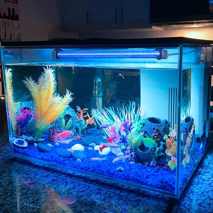 Submersible Led Aquarium Light:Full Spectrum Aquarium Lighting for Aquatic Pet Lovers - Underwater Fish Aquarium Lights with Remote and Suction for 11.8 Inch Saltwater Freshwater Tanks