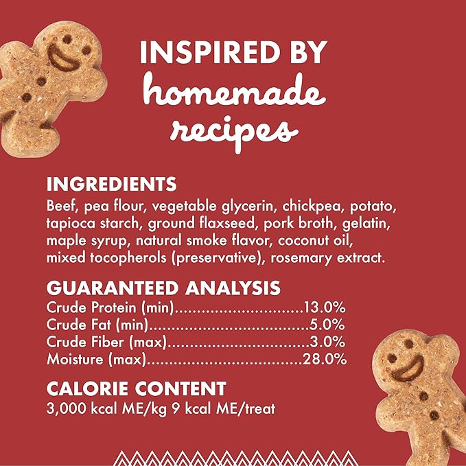 Buddy Biscuits Softies Soft & Chewy Grain Free Dog Treats, Beef, 5 oz. Pouch