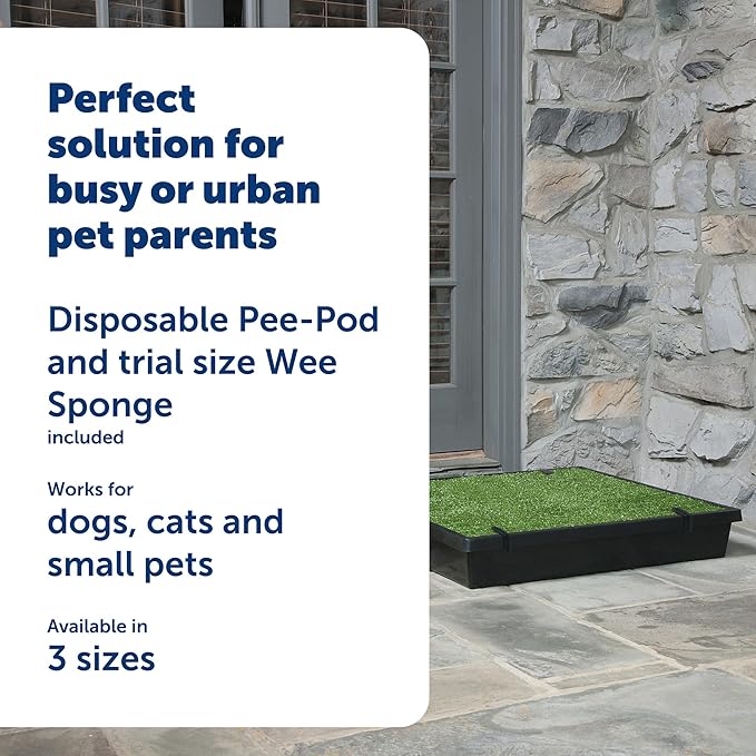 PetSafe Pet Loo Portable Dog Potty,Toilet Alternative for Puppy Pads, Perfect for House Training, Easy-to-Clean Grass Mat, Large