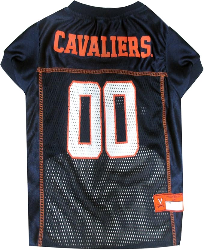 Pets First NCAA College Virginia Cavaliers Mesh Jersey for DOGS & CATS, X-Small.Licensed Dog Jersey with your Favorite Football/Basketball College Team