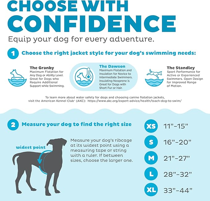 Outward Hound Dawson Swim Blue Dog Life Jacket, Small