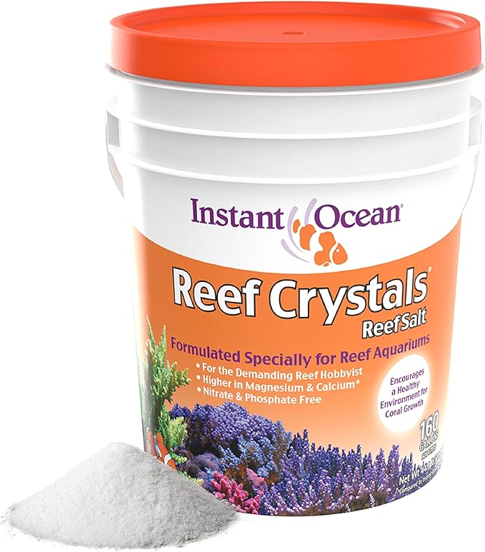 Instant Ocean Reef Crystals Reef Salt For 160 Gallons, Enriched Formulation For Aquariums