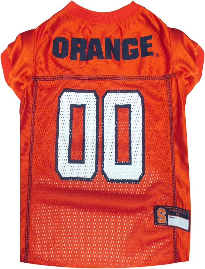 Pets First NCAA College Syracuse Orange Mesh Jersey for DOGS & CATS, X-Small.Licensed Dog Jersey with your Favorite Football/Basketball College Team