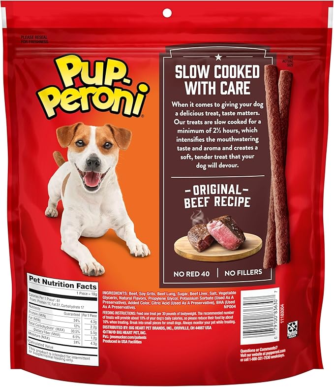 Pup-Peroni Original Beef Recipe Dog Treats, 22.5 Oz. Bag (Pack of 2)