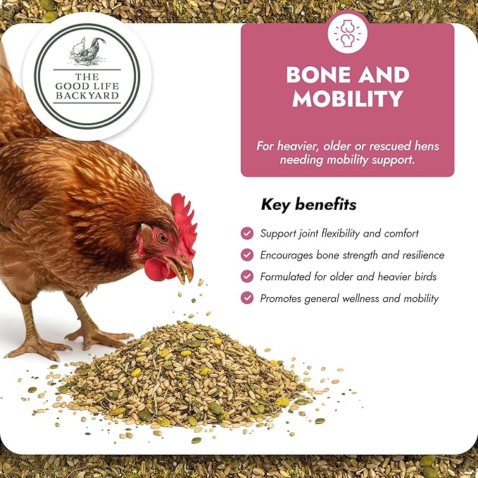 Good Life Backyard Bone and Mobility for Chickens – Natural Joint and Bone Support Supplement (2 lb Pouch) | Hatching Time