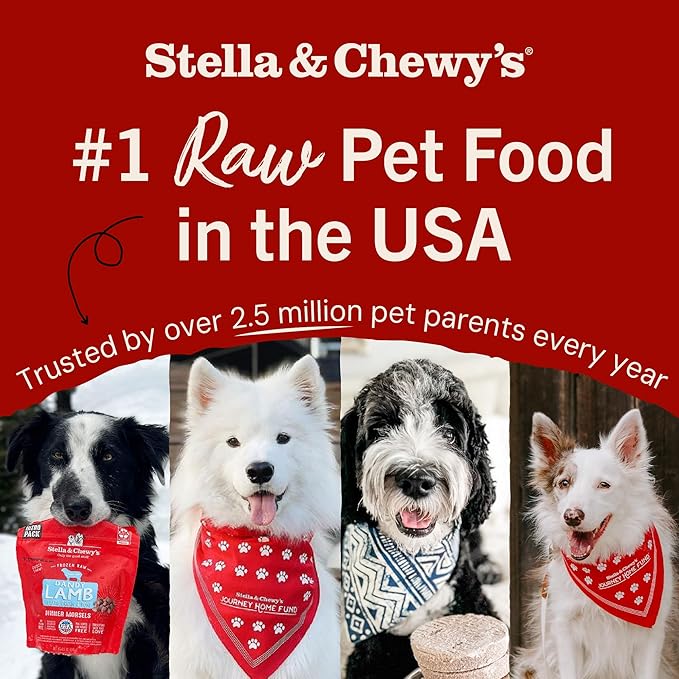 Stella & Chewy's Freeze-Dried Raw Dinner Patties - Simply Venison Recipe - High Protein Grain-Free Puppy & Dog Food - Perfect For Picky Eaters - 25 oz