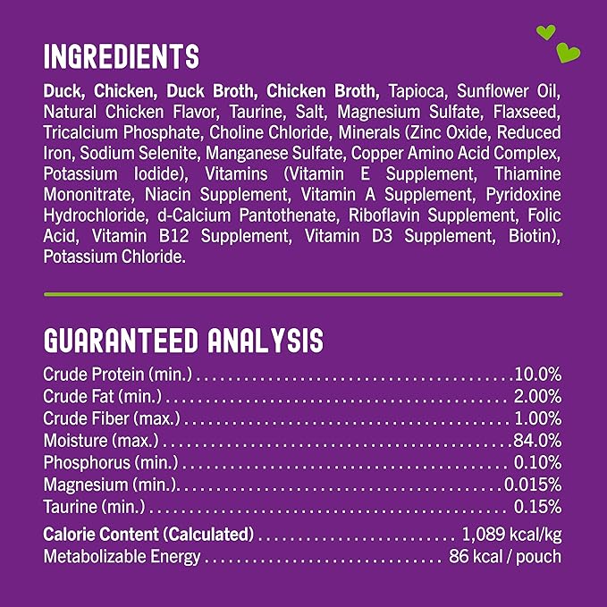 Stella & Chewy's Carnivore Cravings Wet Cat Food - Premium Pouches - Grain Free, High Protein Duck & Chicken - Perfect for Picky Eaters - Complete Meal or Topper (2.8 oz, 12 Pack)