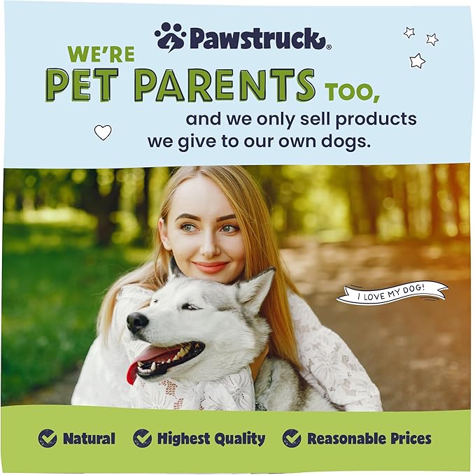 Pawstruck Premium Beef Jerky Dog Treat Chews, Large 10" Strips – Supports Hip & Joint Health, Rich in Glucosamine & Chondroitin, No Added Preservatives – 15 Count