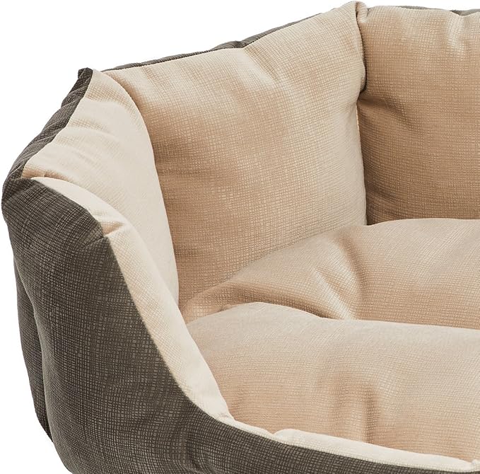 MidWest Homes for Pets QuietTime Deluxe Tulip Nesting Pet Bed, Gray/Tan, Small