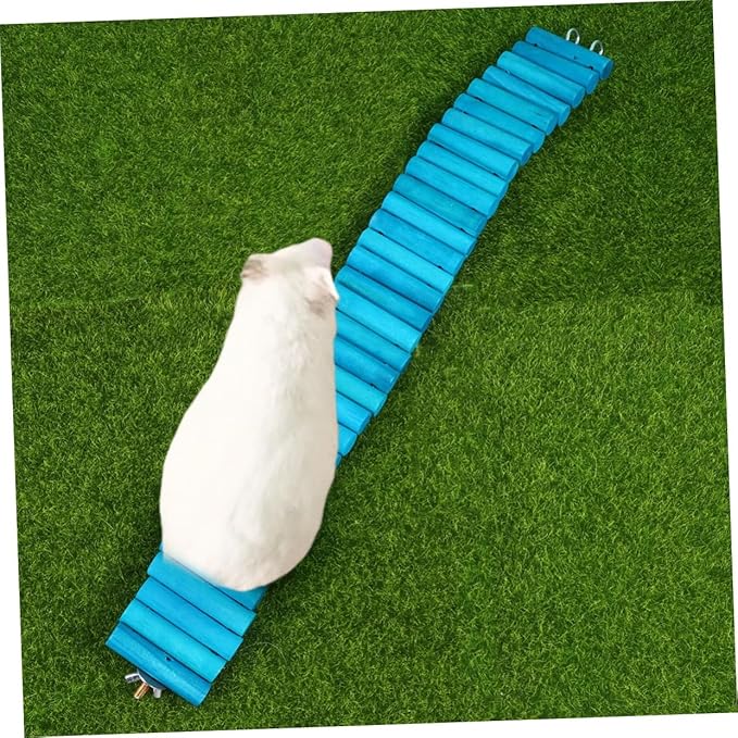 VICASKY Colorful Round Wooden Climbing Ladder for Hamsters Squirrels and Parrots 6x50cm PET Ladder Bird Cage Accessory