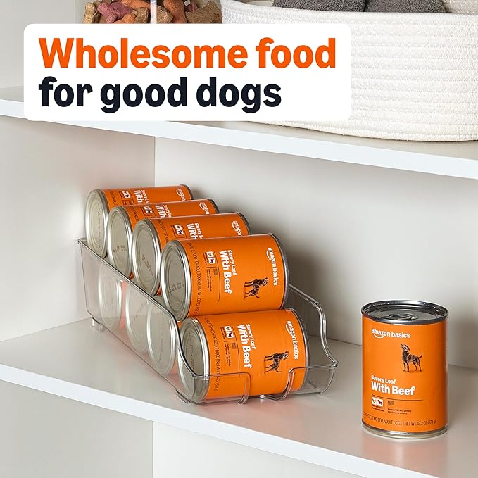 Amazon Basics Wet Dog Food, Savory Loaf with Beef, Made with Real Beef and Chicken 13.2 oz can (Pack of 12)