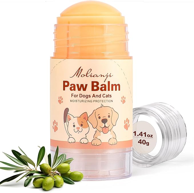 Dog Paw&Nose Balm Lick Safe1.4oz(40g),All-Natural Ingredients Pets Paw Wax,Healing Moisturizer with Coconut Oil&Honey,for Dry Cracked Dog & Cat Paws,Nose & Elbows, Horse Hoof, Joint Care