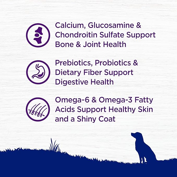 Wellness Complete Health Large Breed Adult Dry Dog Food, Grain Free Kibble, Natural, Chicken Recipe, 24 lb Bag