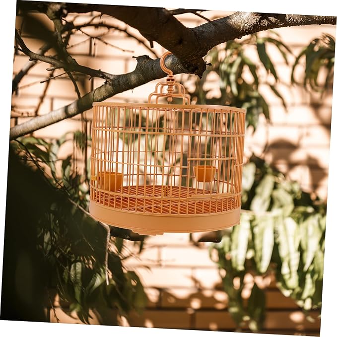 Hanging Bird Cage for Parrots Pets Spacious Design Stylish Aesthetic Safe Closure Multi Functional for Hamsters Birds More