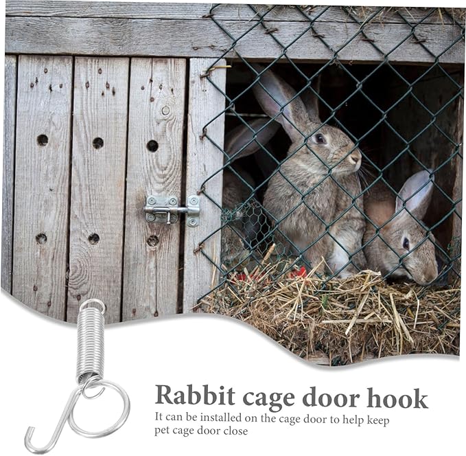 20pcs Pet Cage Door Hook Spring Hanger for Bird Cages for Stores Keeps Doors Securely Closed Compatible Various