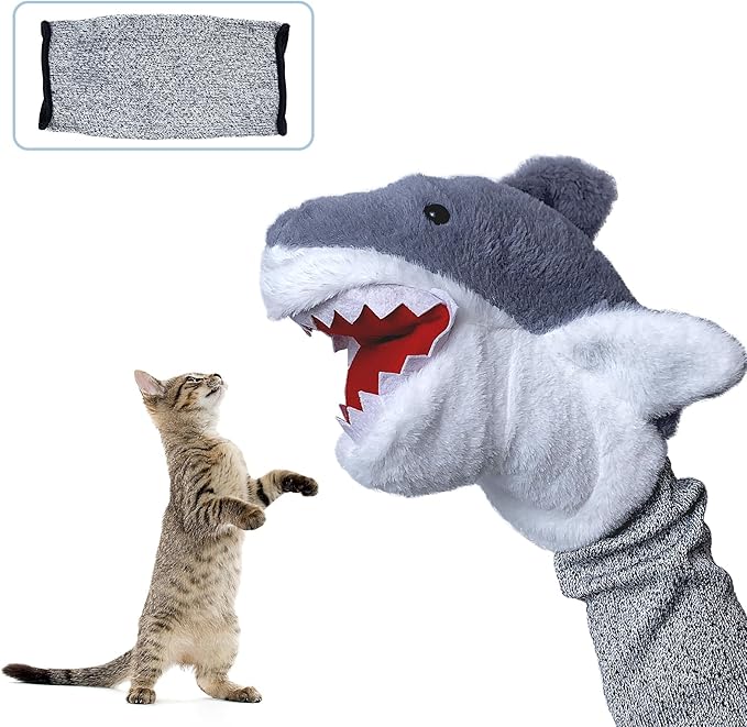 Pro Cat Wrestler Play Glove - Long Sleeve Hand Protector for Scratch Prevention - Interactive Catnip Toy for Wrestling & Bonding