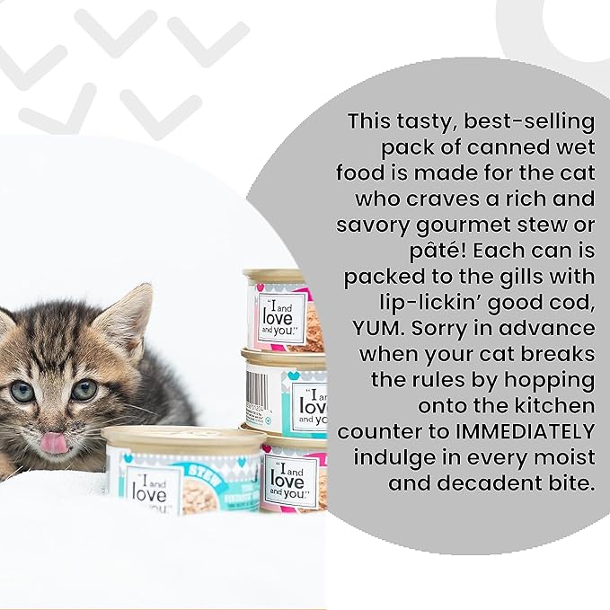 I AND LOVE AND YOU Wet Cat Food - Chicken Me Out Pâté - Chicken Recipe, Grain Free, Filler Free, 3oz Pack of 4 Cans