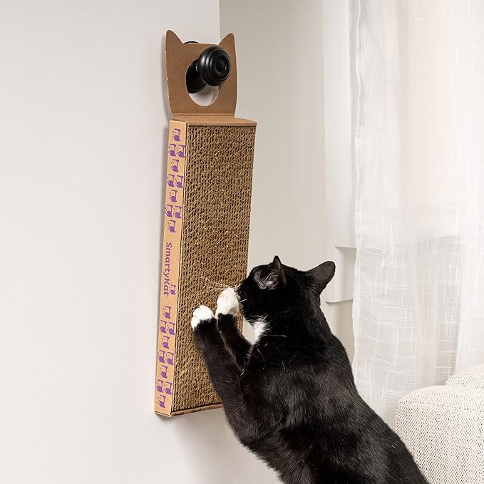 Catstages Scratch, Snuggle & Rest Corrugated Cat Scratcher with Catnip + SmartyKat Scratch Up Corrugated Hanging Cat Scratcher, Catnip Infusion Technology