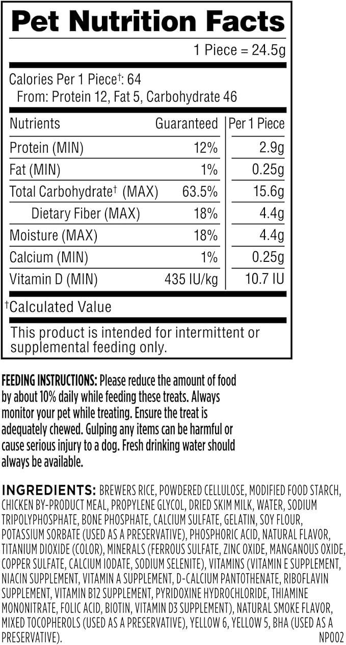 Milk-Bone Brushing Chews Original Chicken Flavor Daily Dental Dog Treats, Small/Medium, 19.6 Oz. Bag (Pack of 5)