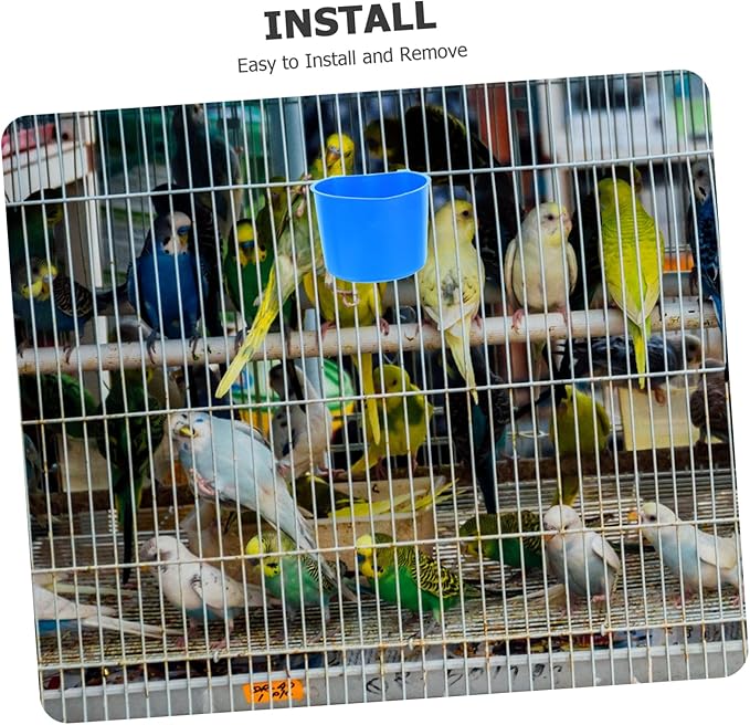 TOYANDONA 4pcs Thickened Coop Cup Feeder Small Bird Cage Food Bowl Stackable Rabbit Waterers for Cages Pet Watering Bowls Hanging Design