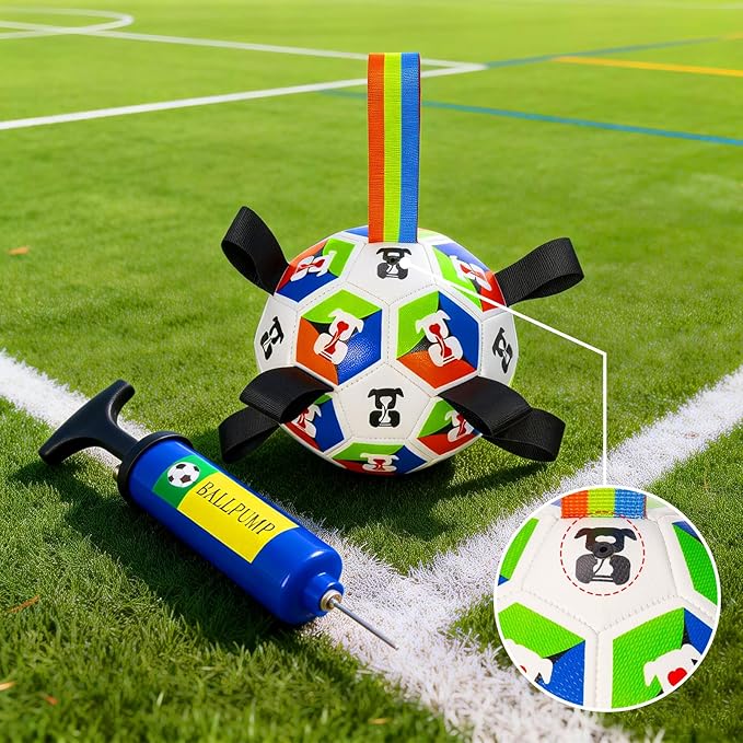 World Cup Soccer Ball Dog Toy, Durable and wear-Resistant, Suitable for Both Cats and Dogs, Ideal for Fetch Training, tug-of-war Games, Entertainment, and chew Toys for Puppies (6 inches).