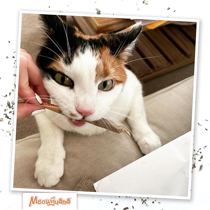 Meowijuana | King Size Catnip Joints | Organic | Dried Premium Ground Catnip | High Potency | Grown in North America | Feline and Cat Lover Approved