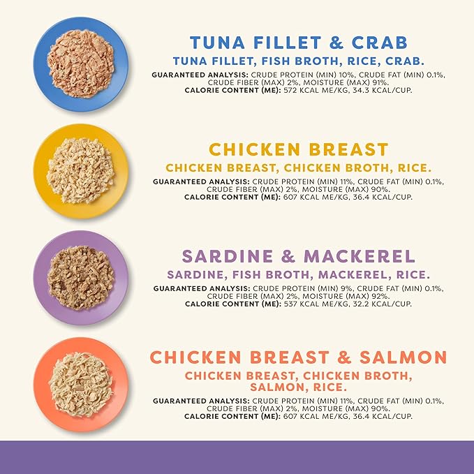 Applaws Natural Wet Cat Food in Broth, Limited and Natural Ingredients, High Protein with No Artificial Additives, Variety Selection Broth (16 x 2.12 oz Easy-Open Cups)