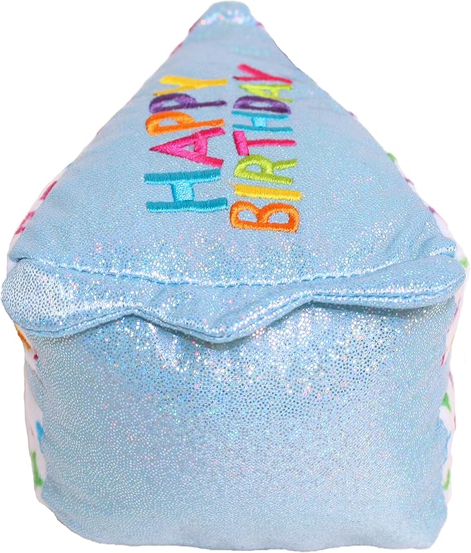 Multipet Birthday Cake Slice Plush Dog Toy