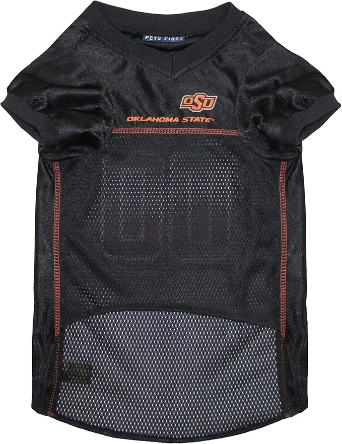 Pets First NCAA College Oklahoma State Cowboys Mesh Jersey for DOGS & CATS, Medium. Licensed Dog Jersey with your Favorite Football/Basketball College Team