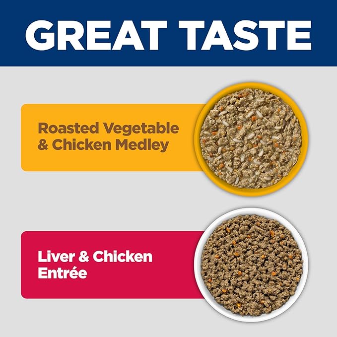 Hill's Science Diet Adult Perfect Weight Wet Cat Food Variety Pack, Vegetable & Chicken and Liver & Chicken, 2.9 oz. Cans, 12-Pack