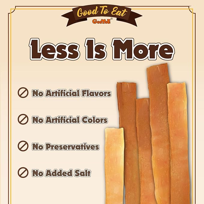Gootoe Turkey Tendons for Dogs –All-Natural, Hypoallergenic Dog Treats, Rawhide Alternative, Long Lasting Puppy Chews, Healthy Dog Treats for Medium Breeds, Sliced (M), 1 lb