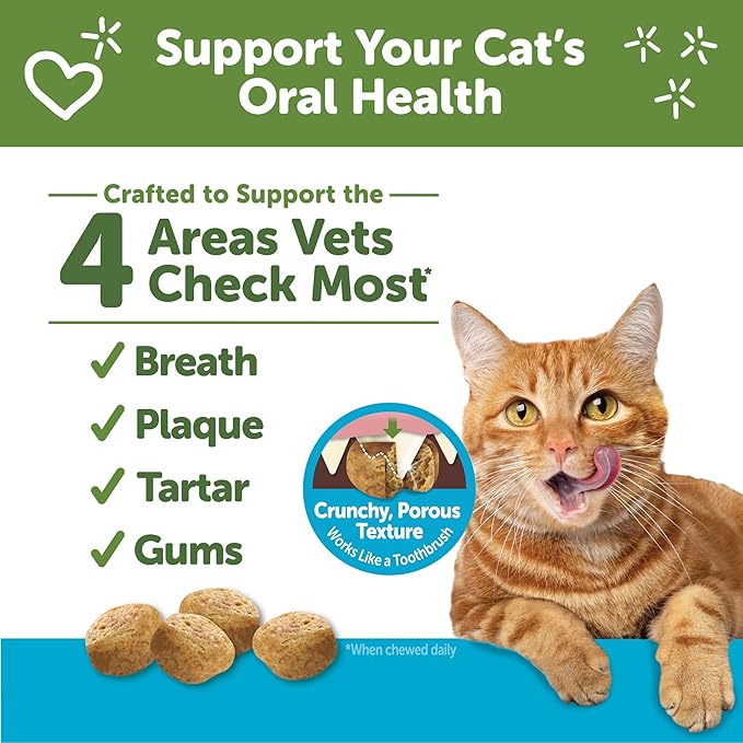 Wellness WHIMZEES Cat Dental Treats, Freshens Breath, Chicken and Tuna Flavor, 2 oz Bag