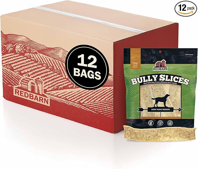 Redbarn Pet Products Bully Slices for Dogs French Toast Natural Dental Treats 12 Bags