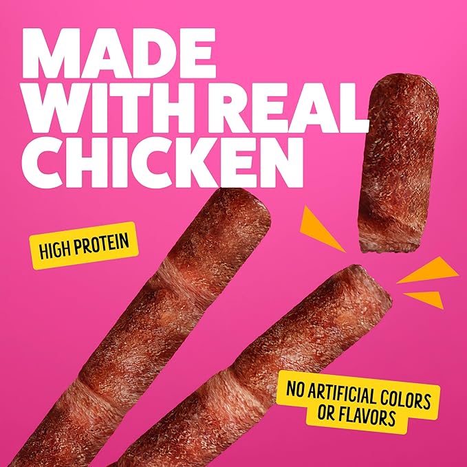 Bonkers Nibble Sticks Soft & Meaty Tender Chicken Flavor Cat Treats, 5 Sticks (Pack of 20)