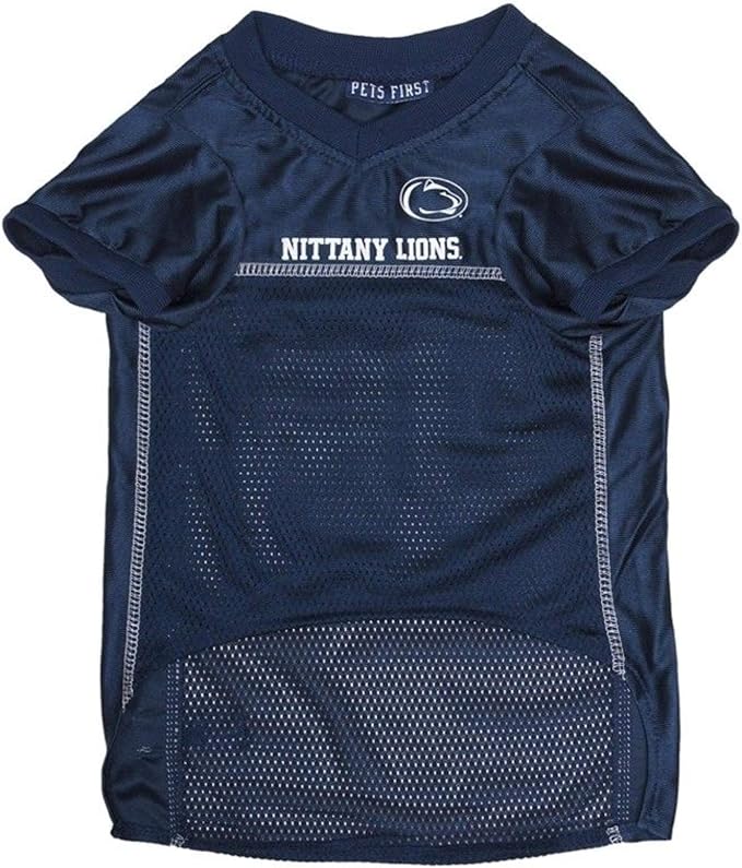 Pets First NCAA College Penn State Nittany Lions Mesh Jersey for DOGS & CATS, Medium. Licensed Dog Jersey with your Favorite Football/Basketball College Team
